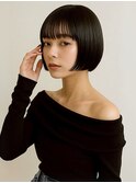 切りっぱなしボブ 艶髪 髪質改善トリートメント 黒髪 10代20代