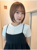 ボブ　切りっぱなしボブ　ぷつっとボブ　顔まわりレイヤーボブ