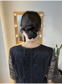 20代30代◎タイトリボンヘアセットで艶感シニヨン