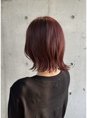 ブリーチ履歴なしでできる！切りっぱなしボブ×チェリーレッド