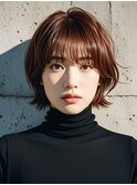 フェイスフレーミングルーツカラーネオウルフ天使の羽バングボブ