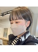 ミディアムレイヤーカット/髪質改善/韓国/前髪/新宿/ブリーチ