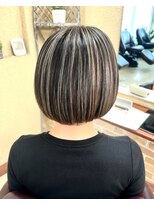 セットアップ 岡山北長瀬店(SET-UP) ミルクティーブロンド 白髪ぼかし/MIXハイライト