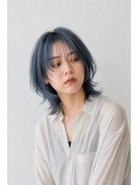 アーダーヘアサロン 森田店(ADER HAIR SALON)&nbsp;透明感ブルーグレーカラー×韓国風ネオウルフレイヤーショート