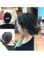 ヘアーアンドネイルサロンブルー(hair & nail salon BLUE)&nbsp;ざっくり編み込みスタイル