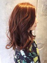 ヘアーデザイン ヴィフ(HAIR DESIGN vif) お客様スタイル☆アプリコットレッド.