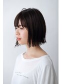 外ハネ×秋冬グレー×髪質改善×コンパクトボブ×大宮