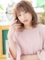 カバーヘア ブリス 戸田公園西口店(COVER HAIR bliss)&nbsp;大人かわいいピンクブラウンくびれミディa戸田公園20代30代40代