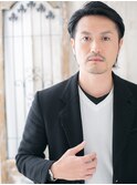 ワイルドツーブロックショート黒髪バーバーカットK