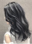 ブラックグレージュ/セミロング