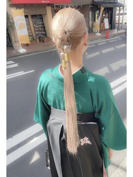 ネオリーブ チロル 横浜西口店(Neolive CiroL.) 卒業式　袴着付け　水引き　ヘアアレンジ
