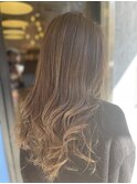 【脱白髪染めハイライト】白髪率30％×アッシュベージュ