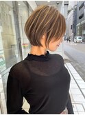 大人美人ショートボブ/ハイライトカラー/ショートヘア/ショート