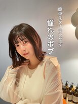 オーガニックマインド 坂戸 鶴ヶ島(organic+mind) 小顔補正立体カット×ナチュラル丸みボブ 10代20代30代40代50代