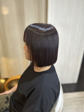 ノンヘアープラス(non hair +) あごラインワンカールミニボブ美髪矯正