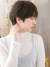 カバーヘアアンドスパ ブリス 浦和(COVER HAIR&SPA bliss) アッシュオリーブ小顔ミニボブクールショートa浦和20代30代40代