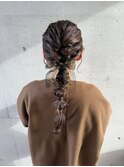 編み下ろしアレンジ♪大人可愛いお呼ばれセット