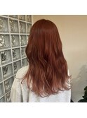 #オレンジカラー #ピンクオレンジ #ケアブリーチ