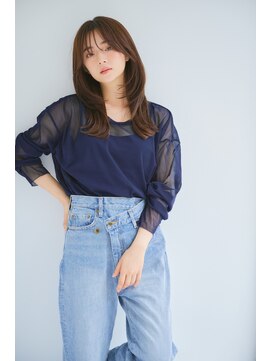 リトル ひたちなか(little) 大人かわいい20代30代40代ミディアムレイヤー小顔前髪カット