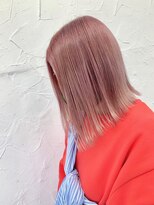 プライズ 表参道原宿店(prize)&nbsp;ピンクベージュホワイトピンクダブルカラーブリーチボブショート