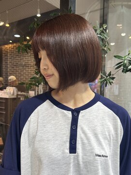 ヘアーアンドメイク ビス(HAIR&MAKE bis) ボブ×ほんのりレッドブラウン♪【唐木彩華】