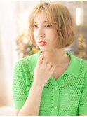 ナチュラルハイトーン前下がり小顔こなれボブa浦和20代30代40代