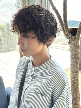 ヘアラウンジ アングゥ(hair lounge ungu) shortperm・orangecolor