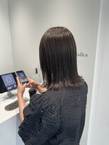 ガリカ 大名(Gallica)&nbsp;〈オバマ〉切りっぱなし外ハネボブ×ブリーチなしオリーブカラー