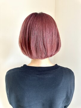 リノア 鵠沼海岸(LINOA) デザインカラー/レイヤーカット/ウェットヘア/オリーブベージュ