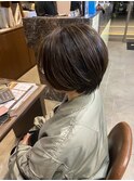 黒髪＋ハイライトカラー