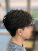 フェザーパーマ センターパート