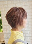 30代40代50代×ショートレイヤー×イノアカラー×ハイライト