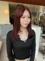 ローレンアオ(LOREN AO)&nbsp;【LOREN AO】レイヤーカット/レッドブラウン/レッドカラー