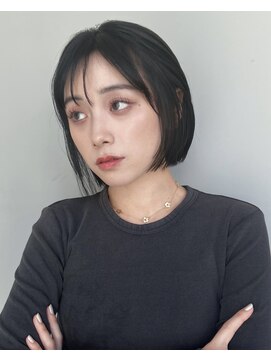 トリッカ 銀座(tricca) ボブ/艶髪/ブルーブラック/簡単スタイリング/内巻き