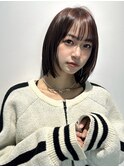 大人ボブ切りっぱなしボブレイヤーボブふんわり内巻きボブ