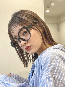 サンドイエナ 横浜店(sand yena) ボブディオリーブベージュ髪質改善縮毛矯正フェイスレイヤー