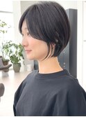 ショートヘアショートボブ大人ショート縮毛矯正白髪ぼかし30代