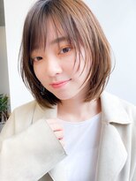 シュガーイシノマキ(SUGAR ishinomaki)&nbsp;丸みボブ×透明感ブラウン◎韓国風レイヤーボブ
