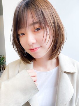 シュガーイシノマキ(SUGAR ishinomaki) 丸みボブ×透明感ブラウン◎韓国風レイヤーボブ