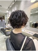 大人美人丸みショートボブ白髪ぼかしハイライト川崎20代30代40代