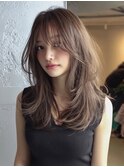 ミディアムレイヤー×白髪ぼかしカラー30代40代50代60代