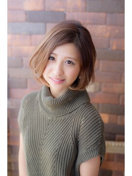 ミエルヘアーブラン(miel hair blanc) 【miel hair blanc】大人かわいいワンカールフェミニンボブ