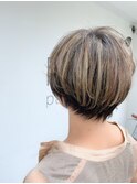 ★くびれショート小顔愛されグレージュカラー★30代40代50代60代