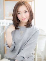 モッズヘア 越谷(mod's hair)&nbsp;マットブラウンかきあげバング小顔ミニボブc5越谷20代30代40代