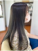 20代30代40代ストレートアッシュベージュ髪質改善艶感カラー