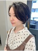 前下がりショートボブ/ハンサムショート/大人ショート 銀座