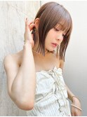 【LANY横浜】モカブラウン×切りっぱなしボブ