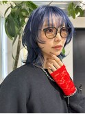 レイヤーカット＆ブルーカラー