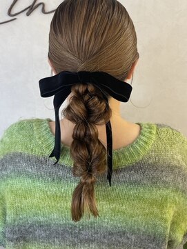 リンク(Link) ヘアセット/タイトヘア/タイトポニー/編み下ろし/編み下ろしヘア