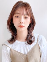 リヤン 表参道(lyann)&nbsp;レイヤー 小顔 デジタルパーマ ミニウルフ  チェリーブラウン ☆